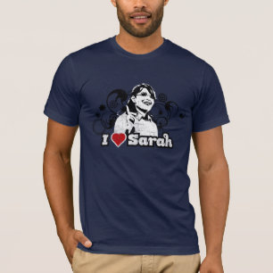 Camiseta Rojo de los remolinos b/w de Sarah del corazón I