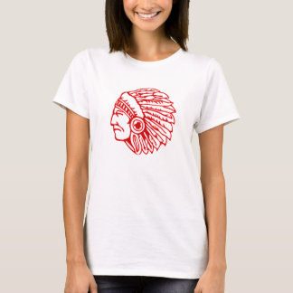 Camiseta Rojo de piel roja