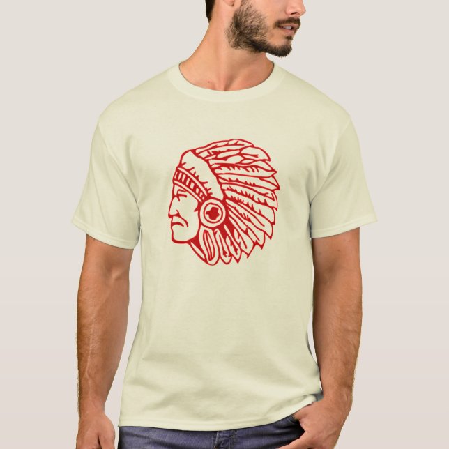 Camiseta Rojo de piel roja (Anverso)
