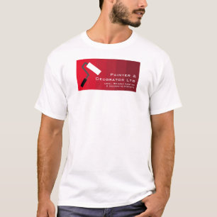 Camiseta Rojo de rollo y pintura, pintador y decorador