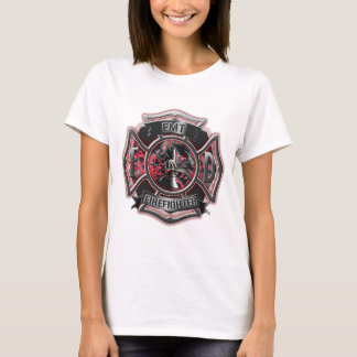 Camiseta Rojo del bombero de EMT