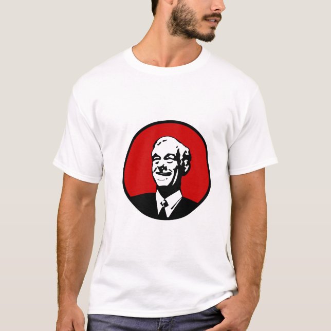 Camiseta Rojo del círculo de Ron Paul (Anverso)