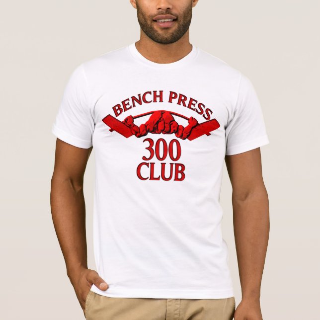 Camiseta Rojo del club de la prensa de banco 300 (Anverso)