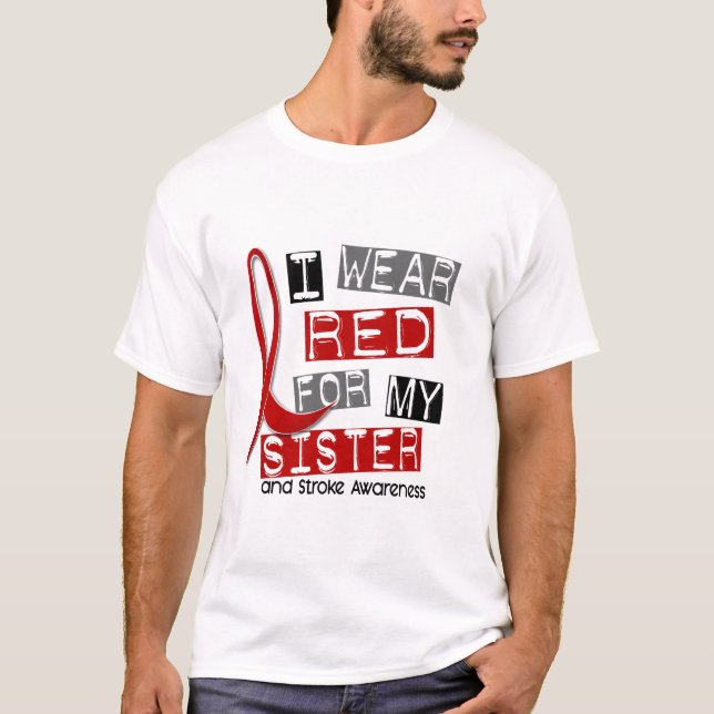 Camiseta ROJO del DESGASTE del movimiento I PARA MI HERMANA (Anverso)