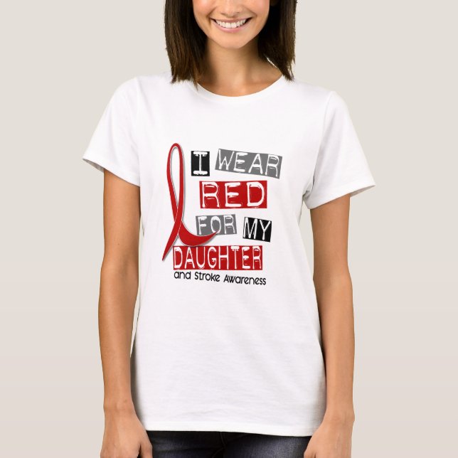 Camiseta ROJO del DESGASTE del movimiento I PARA MI HIJA 37 (Anverso)
