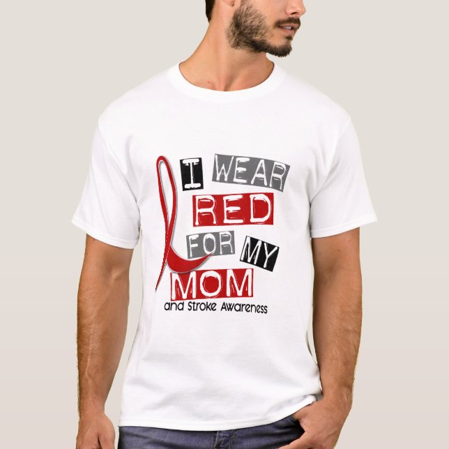Camiseta ROJO del DESGASTE del movimiento I PARA MI MAMÁ 37 (Anverso)