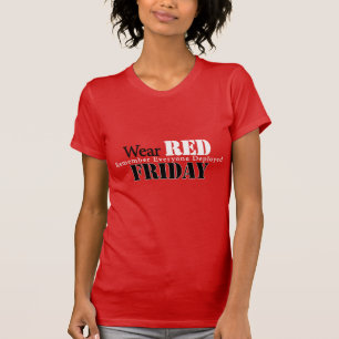 Camiseta Rojo del desgaste el viernes