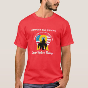 Camiseta Rojo del desgaste el viernes