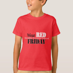 Camiseta Rojo del desgaste el viernes