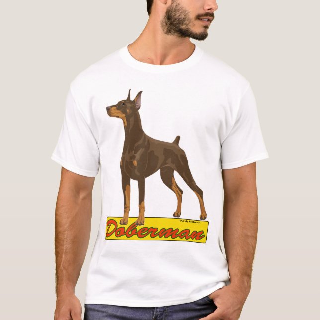 Camiseta Rojo del doberman (Anverso)