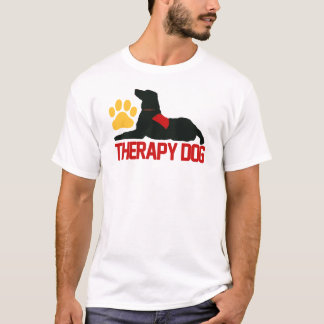 Camiseta Rojo del perro de la terapia (de la terapia)
