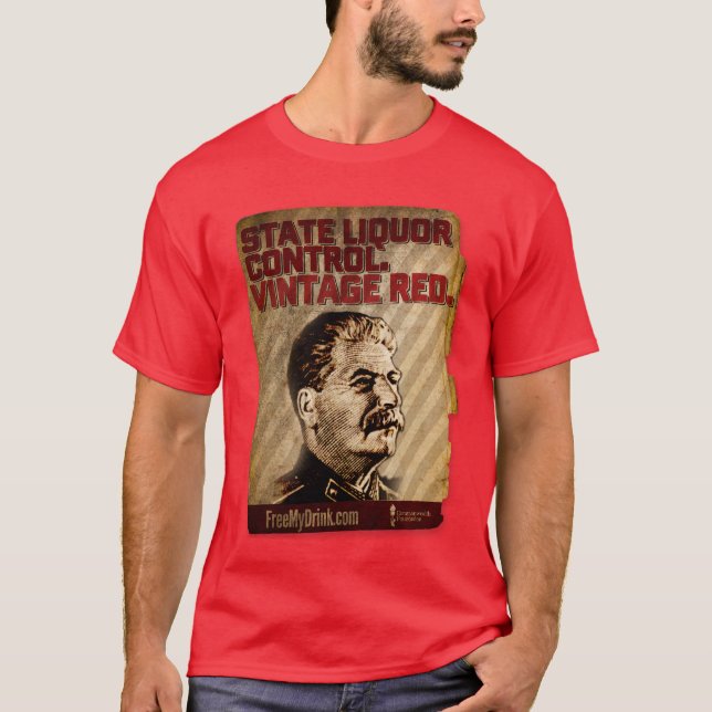 Camiseta Rojo del vintage (Anverso)