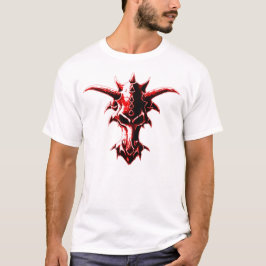 Camiseta Rojo demoníaco del cráneo del dragón