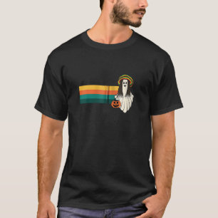 Camiseta Rojo Dorado Y Verde Halloween Rasta Fantasma Regga