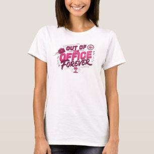 Camiseta Rojo Edgy FUERA DE LA OFICINA Estampa de Moda