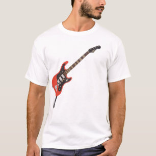 Camiseta Rojo eléctrico del rock-and-roll de Air Guitar de