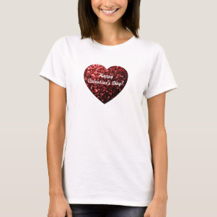 Camiseta Rojo enciende el corazón Feliz Día de San Valentín