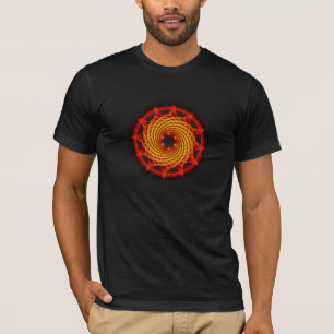 Camiseta Rojo espiral de la mandala de Merkaba (geometría