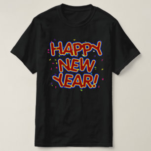 Camiseta Rojo 'Feliz Año Nuevo' Año Nuevo