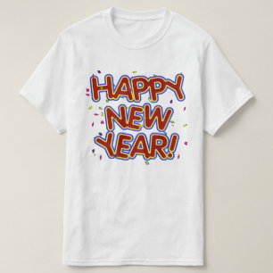 Camiseta Rojo 'Feliz Año Nuevo' Año Nuevo