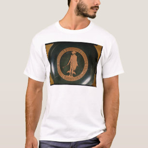 Camiseta Rojo-figura griega taza, representando a dios
