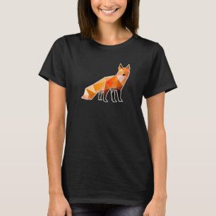 Camiseta Rojo Fox de bajo polígono animal