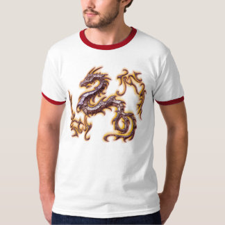 Camiseta rojo fuego del dragón