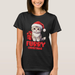 Camiseta Rojo Furry Navidad