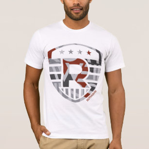 Camiseta Rojo grande - hombres - blanco