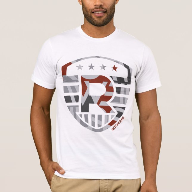 Camiseta Rojo grande - hombres - blanco (Anverso)
