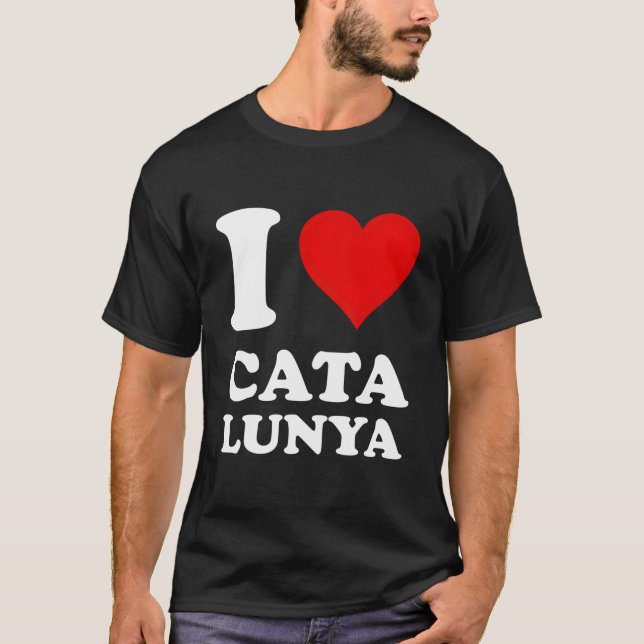 Camiseta Rojo He Amo Catalunya (Anverso)