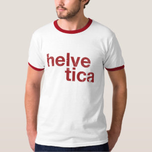 Camiseta rojo Helvética