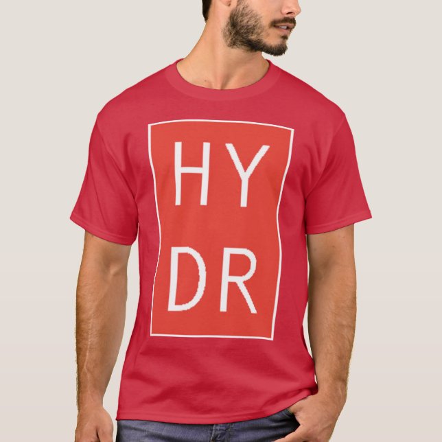 Camiseta rojo HYDR (Anverso)
