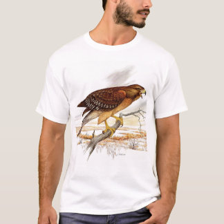 Camiseta Rojo-Llevó a hombros el halcón, adulto