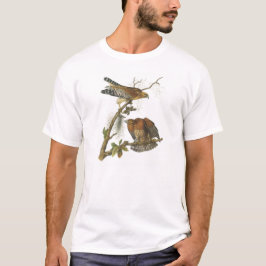 Camiseta Rojo-llevó a hombros el halcón por Audubon