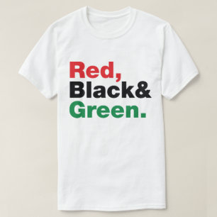 Camiseta Rojo, Negro y Verde.