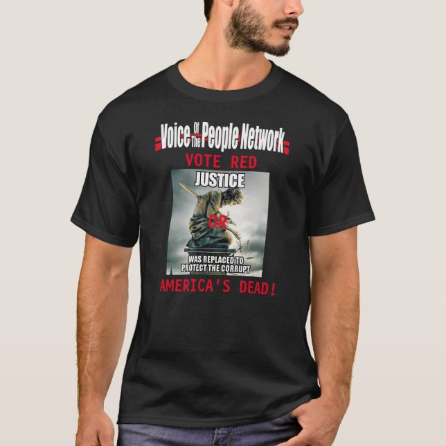 Camiseta ¡Rojo o América del voto muerta! (Anverso)