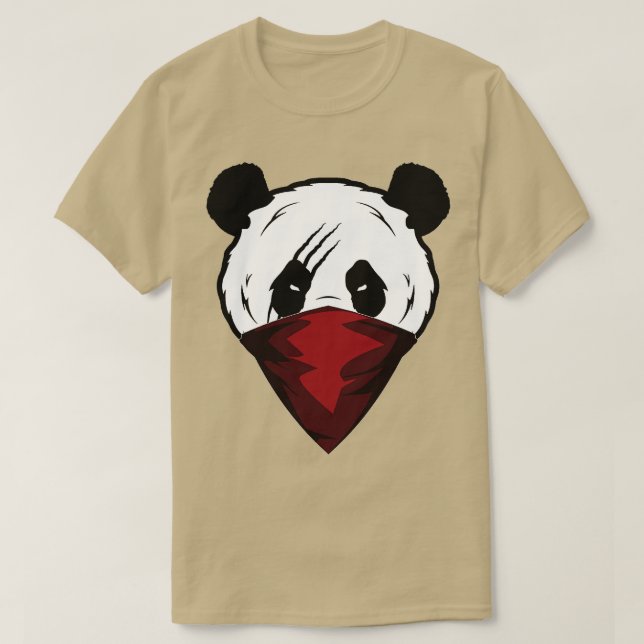 Camiseta Rojo Panda Tshirt clásico (1) (Diseño del anverso)