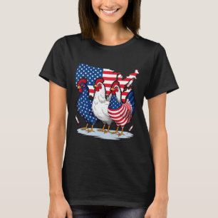 Camiseta Rojo Pollo Azul Blanco Azul Azul Azul Patriótico R