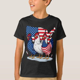 Camiseta Rojo Pollo Azul Blanco Azul Azul Azul Patriótico R