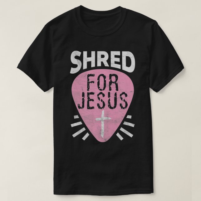 Camiseta Rojo Por Jesús Rock Cristiano Pesado Guitari Metal (Diseño del anverso)