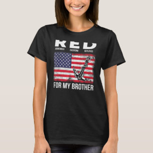 Camiseta Rojo Por Mi Hermano Soldados Estadounidenses Apoya