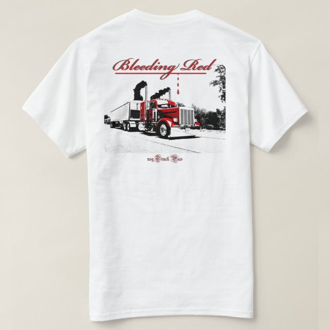 Camiseta Rojo que sangra (frente del logotipo) (Reverso del diseño)