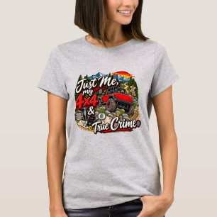 Camiseta Rojo_Solo Yo, Mi 4x4 y Crímenes Reales