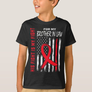 Camiseta Rojo Su Hermano De Lucha En Derecho Enfermedad Car