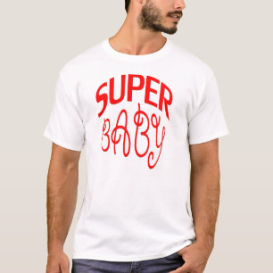 Camiseta rojo súper bebé