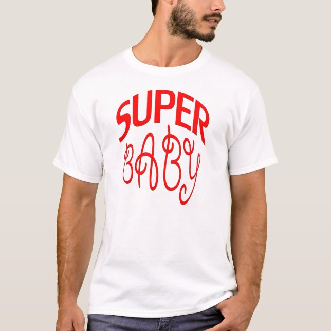 Camiseta rojo súper bebé (Anverso)