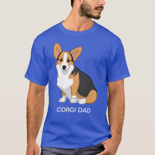 Camiseta Rojo tricolor Pembroke Welsh Corgi Dad