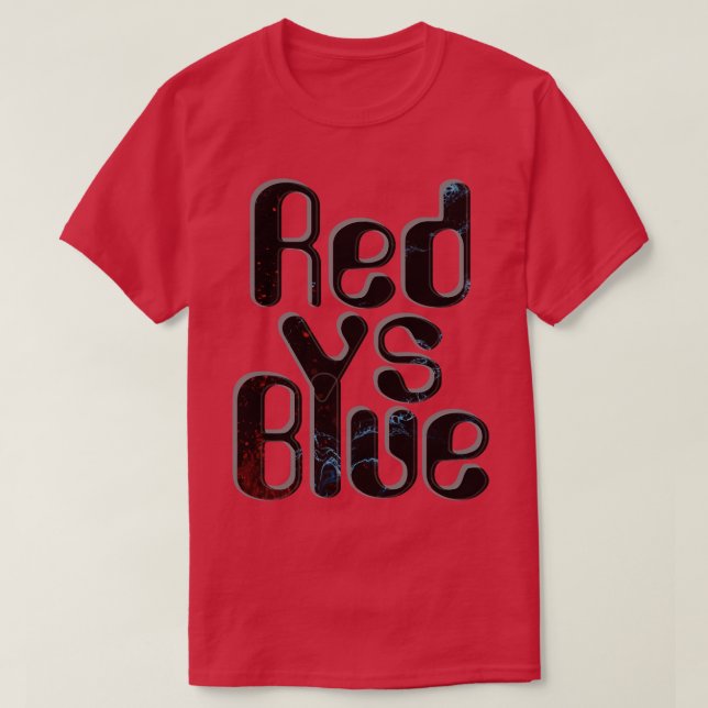 Camiseta Rojo vs Azul 1 (Diseño del anverso)