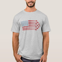 Rojo y azul de la bandera americana del jet del